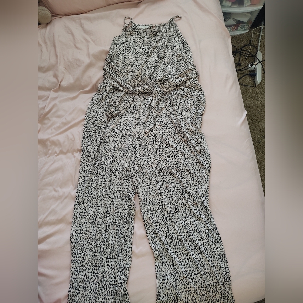 Maurices Monochrome Patterned Jumpsuit